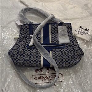 Coach Blue and Gray Women's Bag